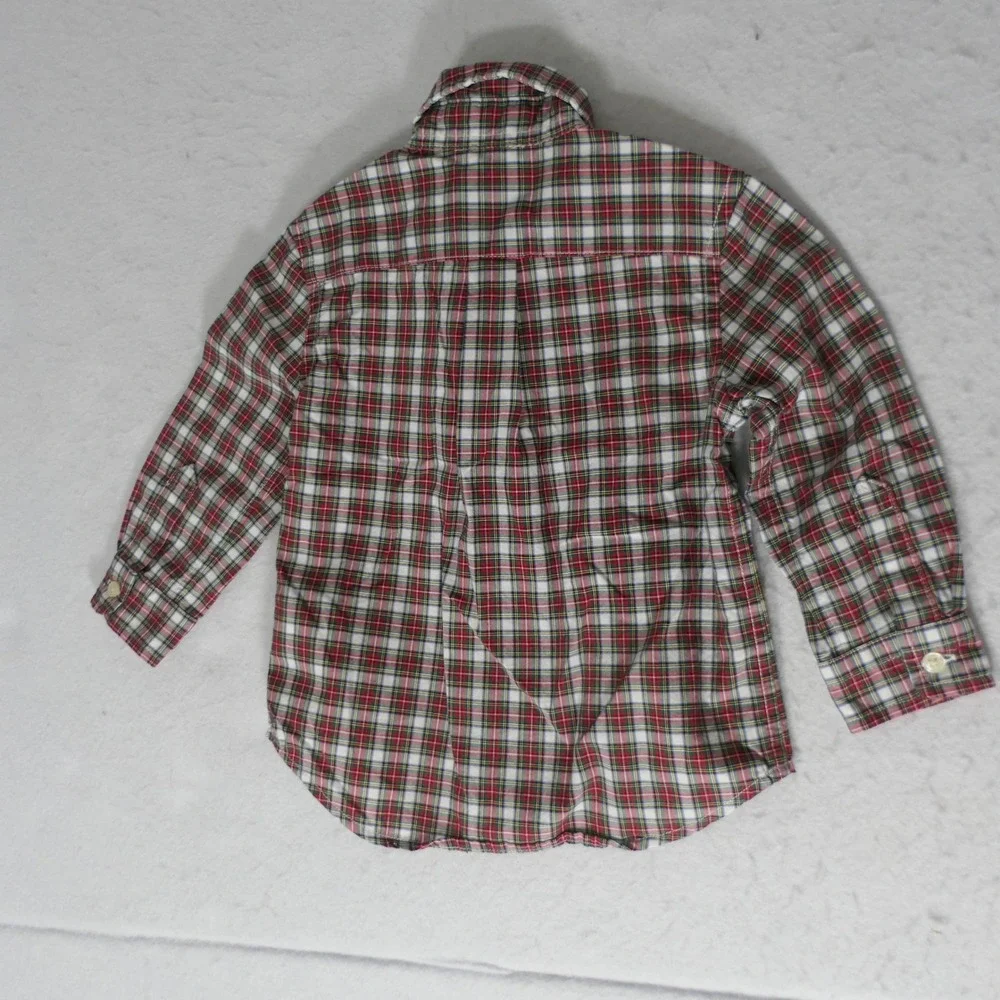 Ralph Lauren Kids Shirt 12M Red Plaid Button Down Preppy Tartan Americana School
